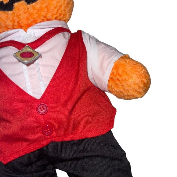 Build A Bear Valentines Heart Bear Red Pink White Stuffed Plush Animal Toy - Picture 4 of 12